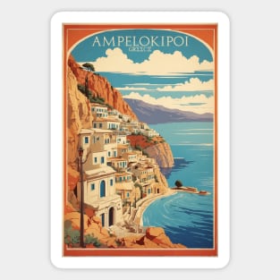 Ampelokipoi Greece Vintage Tourism Travel Magnet